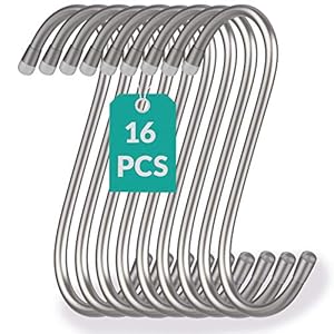 Praknu 7770135 S-Haken Edelstahl 16 Stück