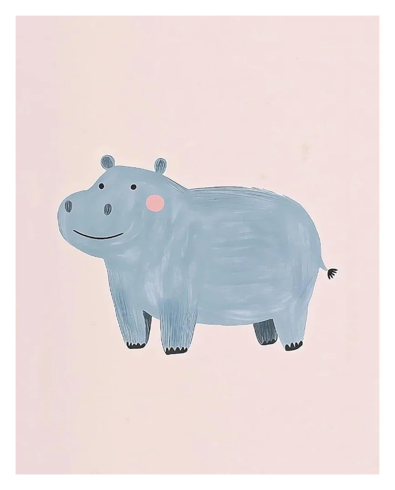 Xenite B Wall Art Canvas Prints Nordic Pink Cute Cartoon Animal Fox Unicorn Illustration Posters Prints Canvas Painting Living Room Home Decor(,40X50cm)