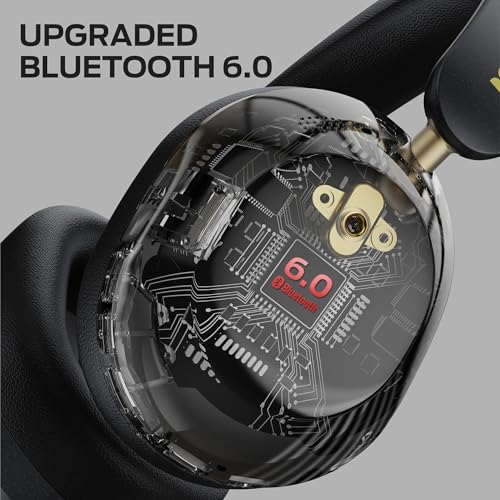 Monster Persona 6th ANC Active Noise Cancelling Headphones, Bluetooth Headphones Over Ear with 60H Playtime, 3 EQ Modes, Bluetooth 6.0, HiFi Stereo Audio, Wireless Headphones for Work Travel, Black - Image 6