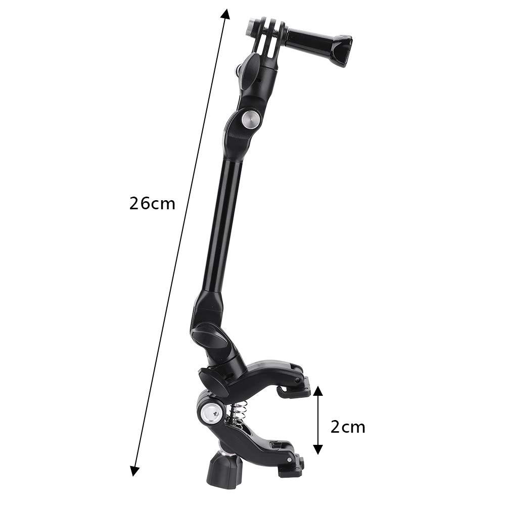 Clip de Guitarra para Cámara de Acción - Brazo de Montaje de Monopié de Rotación 360 - Abrazadera de Soporte de Cámara - Abrazadera de Tambor para Cámara Deportiva Go-Pro Xiaoyi Sjcam