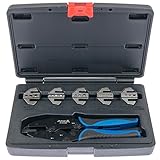 Crimpzangensatz mit 5 Paar Backen, 6-teilig