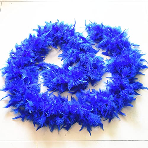 52 g 2 Yards Fluffy Turkish Feather boa/Scarf Clothing Accessories Feather Costume/Party Wedding Decoration Feather Crafts-Royal Blue