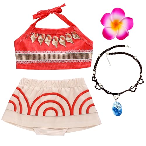 Baby Girls Adventure Bathing Suit Halter Bikini Sets Swimsuit Swimwear Princess Fancy Dress Costume Toddler 6-12 Month Red