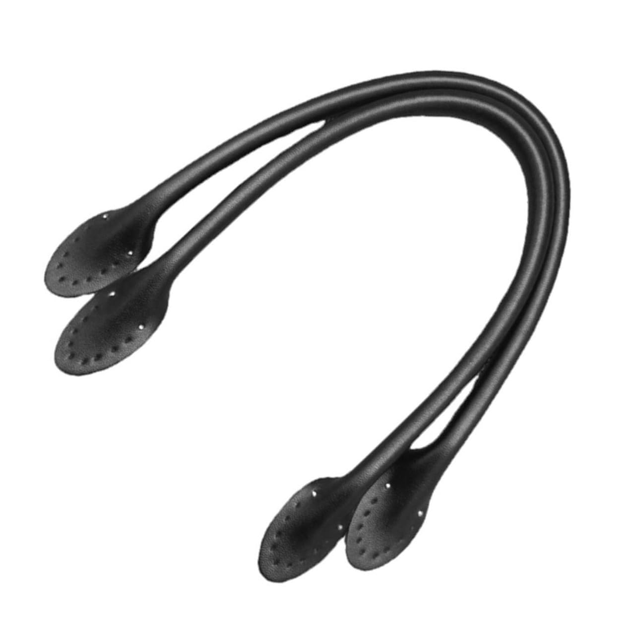 Housoutil 10 Piezas Mango de Bolso de Cuero PU Negro para Reemplazo y Manualidades Accesorios Resistentes para Bolsos Asas para Costura DIY y Reparación de Bolsas