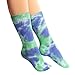 DREAM SLIM A Collection of Funny Novelty Fashion Colorful Cool Crazy Skateboard Tie Dye Crew Dress Socks 3 Pack