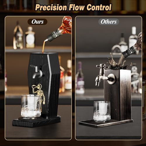 Leakproof Ash Wood Whiskey Liquor Dispenser,Novelty Alcohol Dispenser for Bourbon,Vodka, W - image 7