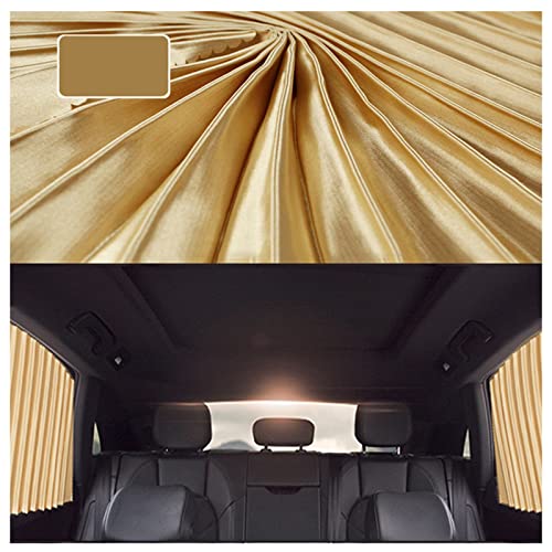 Magnetischer Selbstklebender Auto-Sonnenschutz, Auto-Fensterrollos FüR Babys, Auto-Seiten-Windschutzscheibe, UV-Strahlen/Sonnenlichtschutz FüR Kinder, Erwachsene, Haustiere,Gold-Rear Cover