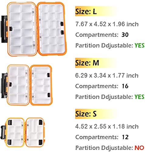 Lesovi Fishing Lure Boxes, Waterproof Portable Tackle Box Organizer With Storing Tackle Set Plastic Storage - Mini Utility Lures Fishing Box, Small Organizer Box Containers For Trout, Jewelry, Bead… #TOP5
