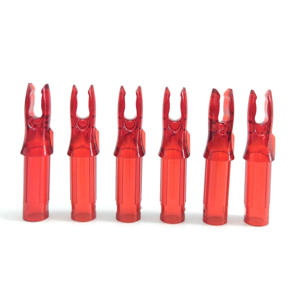 SHARROW Tir à l'arc Queue de Flèche Insérer Encoche de la Flèche pour Les flèches pour ID 6.2mm Arbre de Flèche, Flèche Encoche en Plastique pour La Chasse de Tir