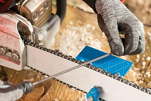 PFERD Kettensägefeile, 6 Stück, rund, 200mm x 4,0mm, Spiralhieb, Premium Line, 11037203 – für das manuelle Schärfen von Sägeketten