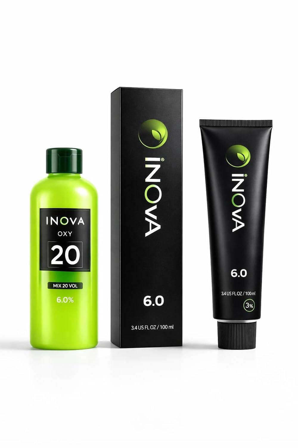 Professional Ammonia Free Hair Colour Cream No. 1 Black 60g + 20 vol 6% 90ml developer | Long Lasting Color | Smooth Creme Formula | Salon Quality | combo-picture-18