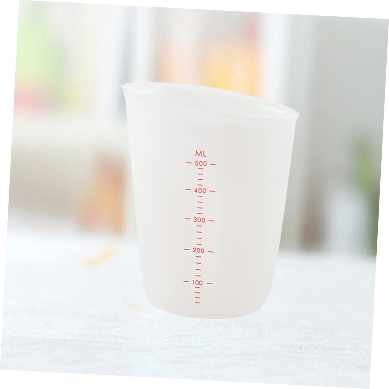 PRETYZOOM 6 Pièces gobelet doseur tasses à mesurer souples pot à mesurer verre mesureur measuring cups résine epoxy transparente gobelet en silicone récipient à liquide avec graduations