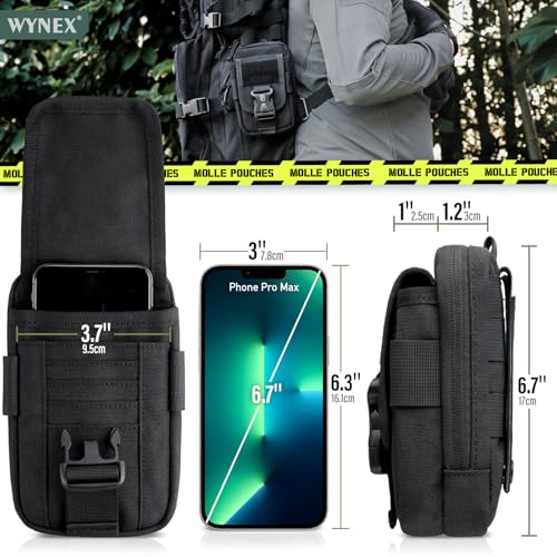 Image of WYNEX Tactical Phone Pouch Molle, EDC Phone Holster, Small Admim Pouch
