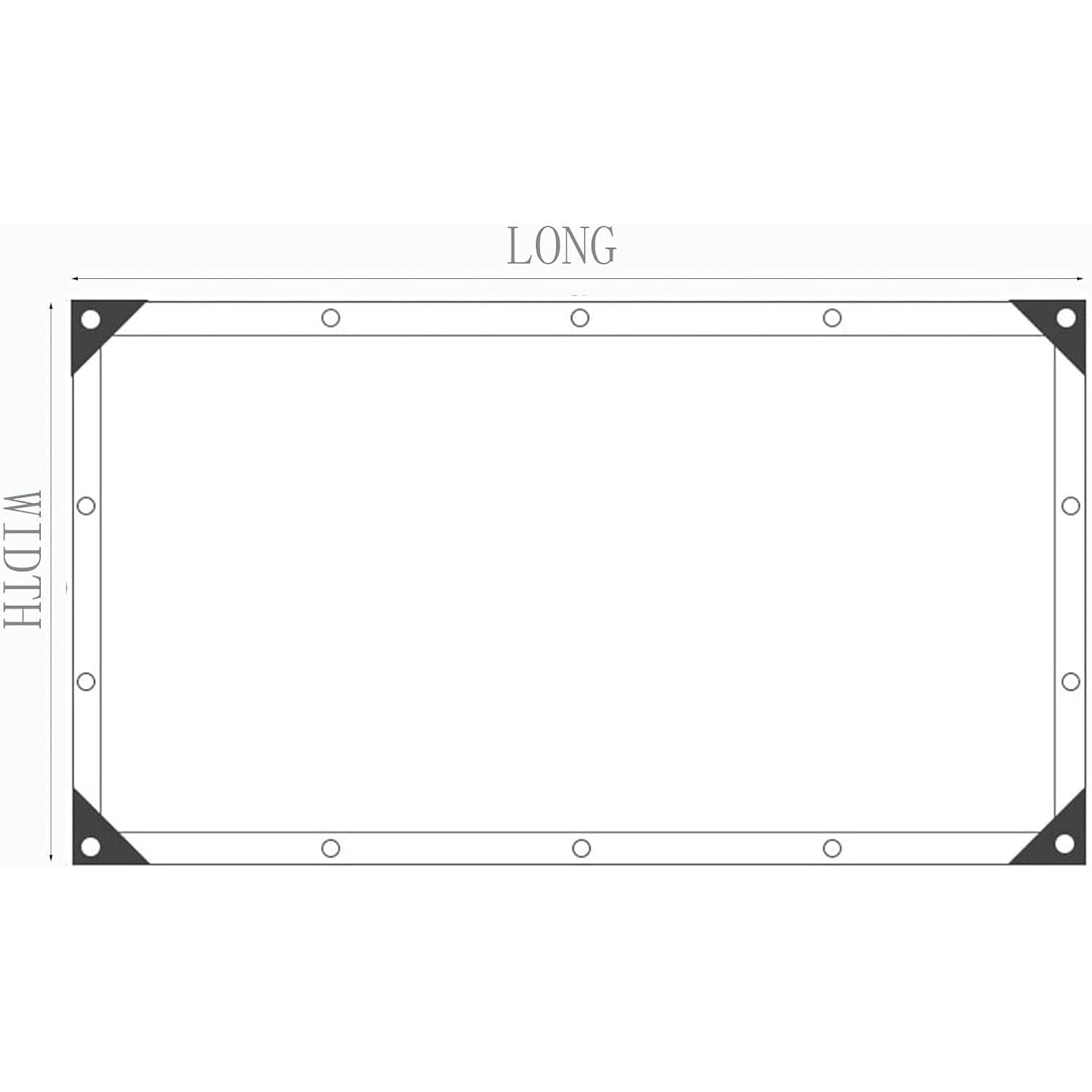 Konfigurowalny przezroczysty płótno zewnętrzne z inless stalowymi przelotkami, idealny na patio, ganek lub altanę - 180 x 200 cm/5,9 x 6,6 FT odporny na warunki atmosferyczne przegroda.