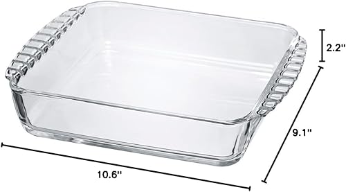 Miniatura 7 de HARIO HKOZ-200-BK Heat Resistant Glass Square Plate, 78.6 fl oz (2000 ml), Baking, Made in Japan, Clear