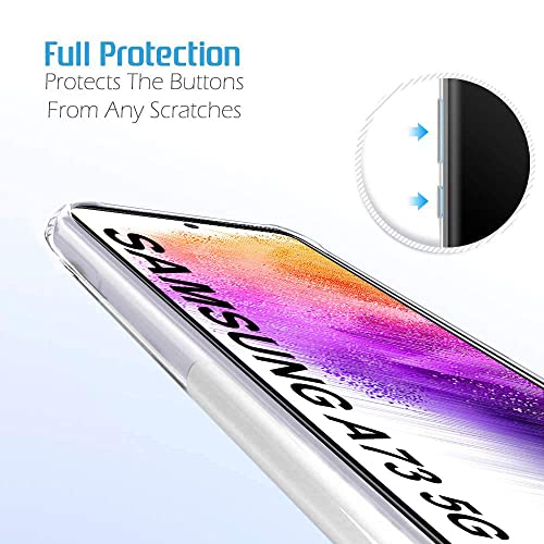 Image of TheGiftKart Back Cover Soft Case for Samsung Galaxy A73 5G | Best Camera Protection | Inbuilt Dust Plugs & Anti-Slip Grip | Ultra Clear Slim Back Case Cover (Silicone, Transparent)