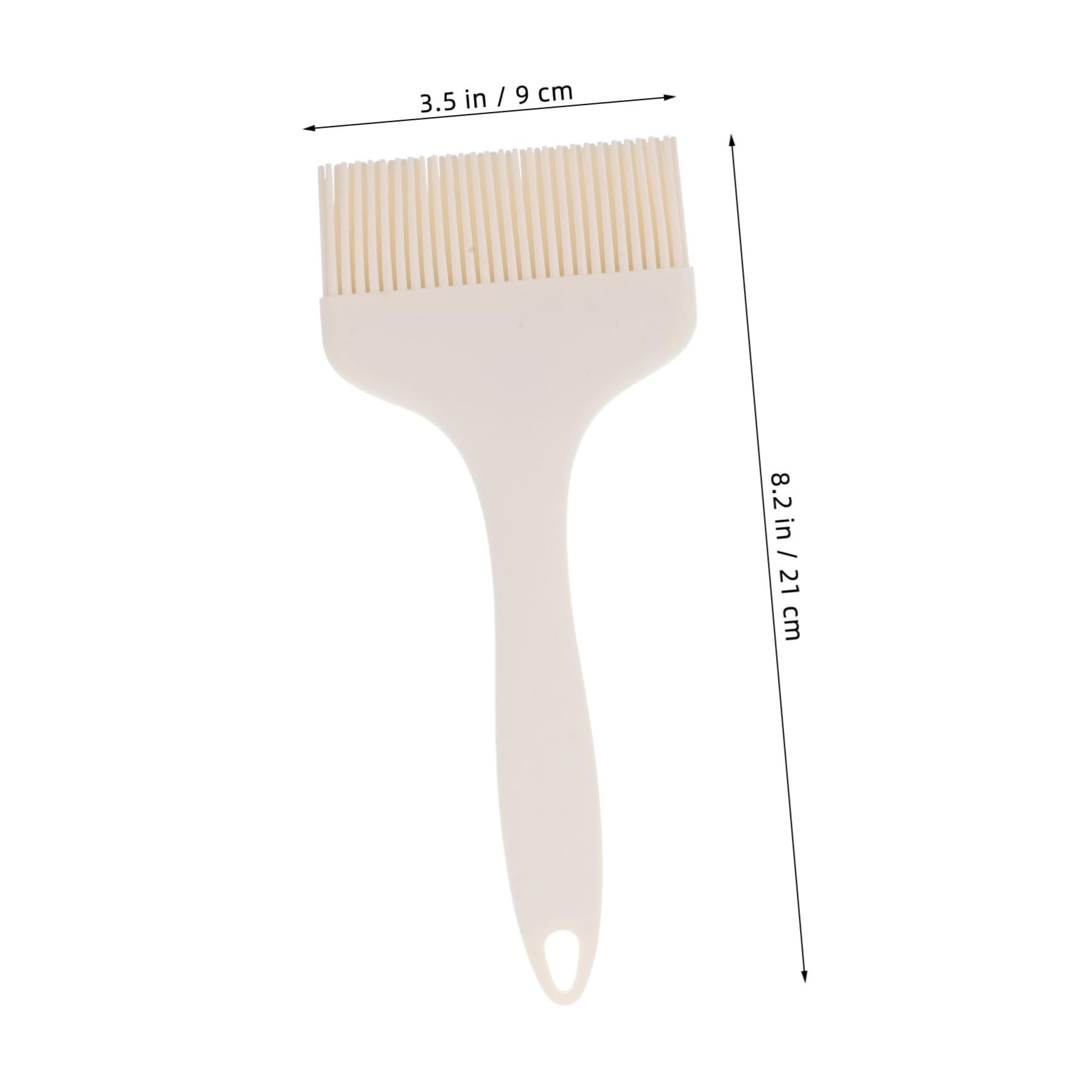 PRETYZOOM Oil Brush for Baking Pastry Silicone Heat Resistant Brush Large Head Non-stick Easy to Clean Kitchen Tool White