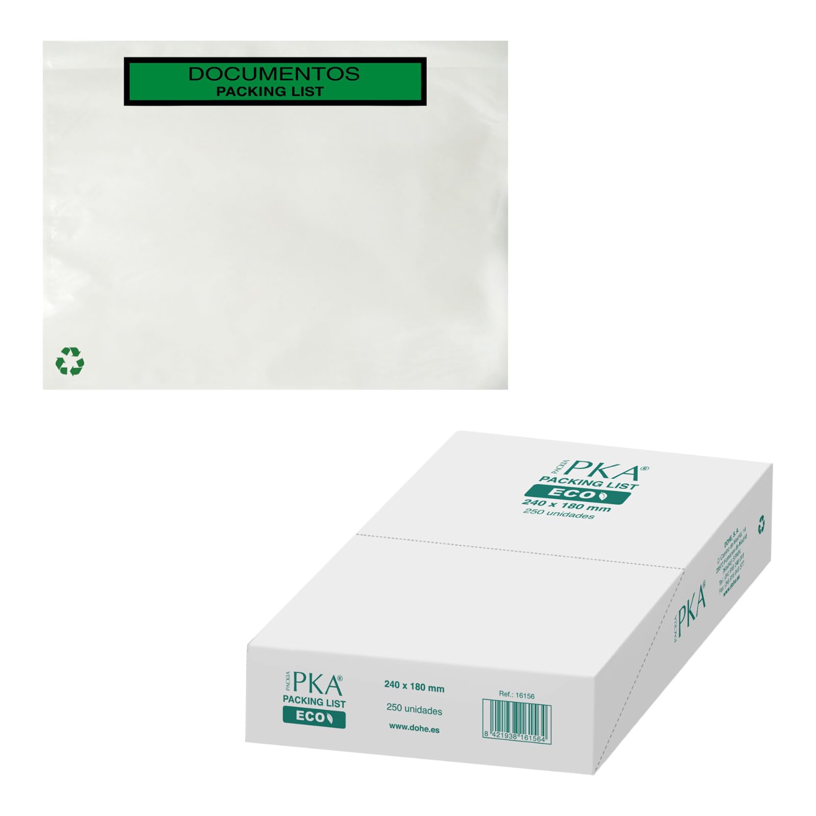 Dohe - Box of 250 Units Packing List 240 x 180 mm ECO