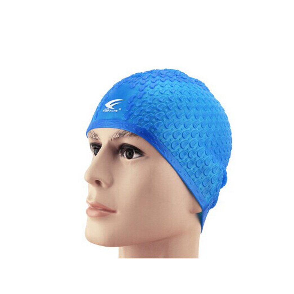 Women's/Men's Long Hair Earmuffs Skidproof Grain Silica Gel large Size Swim Cap