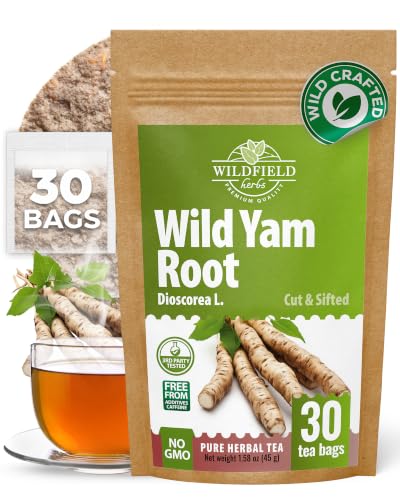 Image of 30 Bags Wild Yam Root Herbal Tea (Dioscorea) - 30 Tea Bags 1.5g Dioscorea Root Raiz de Name Silvestre