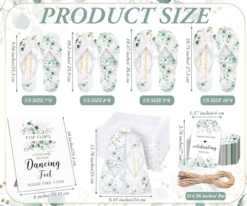 Twistover 24 Pairs Flip Flops Bulk for Wedding Guests Reception Wedding Party Favors Dancing Slippers Sandals Shoes Bridal Shower Gifts2