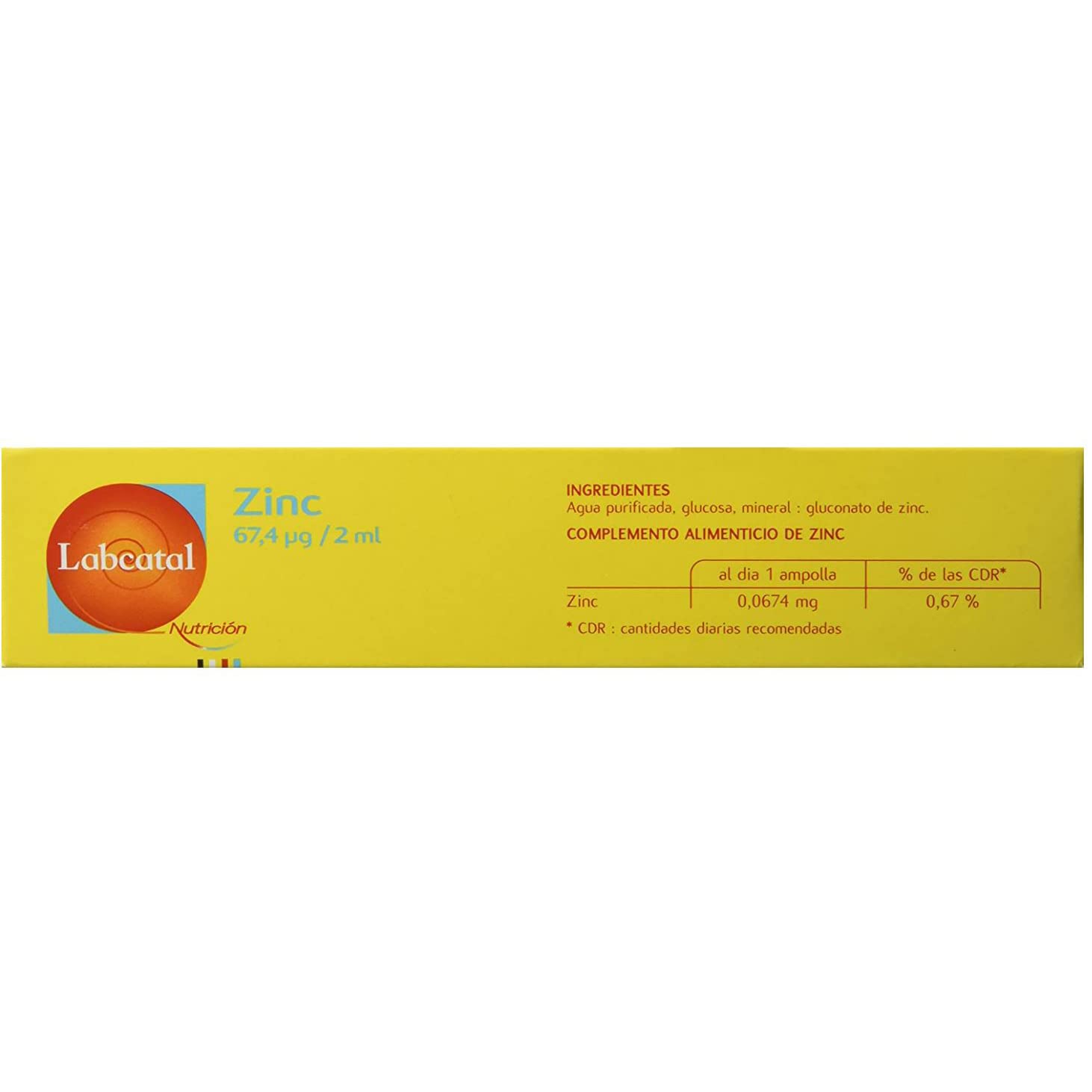 Labcatal Nutrición, Zinc, 28 Amp/ 2ml, 56 mililitro, 1