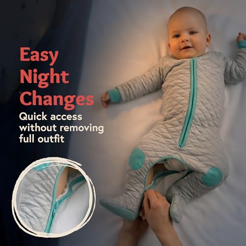 Image of baby deedee Sleepsie Quilted - Cotton Baby Footed Pajama