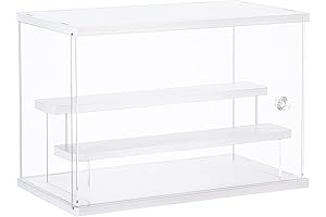 Acrylic Display Case Funko Pop Display Case with 2 Ladder Shelves