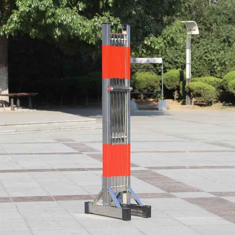 Genérico Barrera de Seguridad metálica Ajustable y Extensible - Puerta móvil Flexible para Cierres de Carreteras, Obras y Eventos, Valla de Tijera Plateada de 1,5 x 5 m, solución Duradera para el con