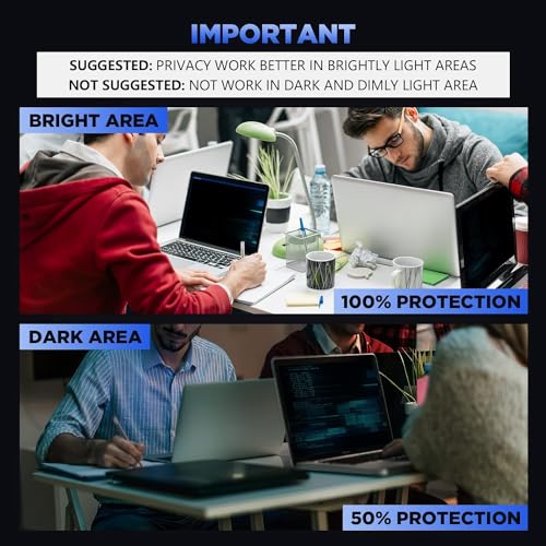 Image of PxIn Phoenix Innovations 16 Inch (16:10) Privacy Screen Protector Filter - NO Eye Strain | Anti-Blue Light + Anti-Glare | No Dry