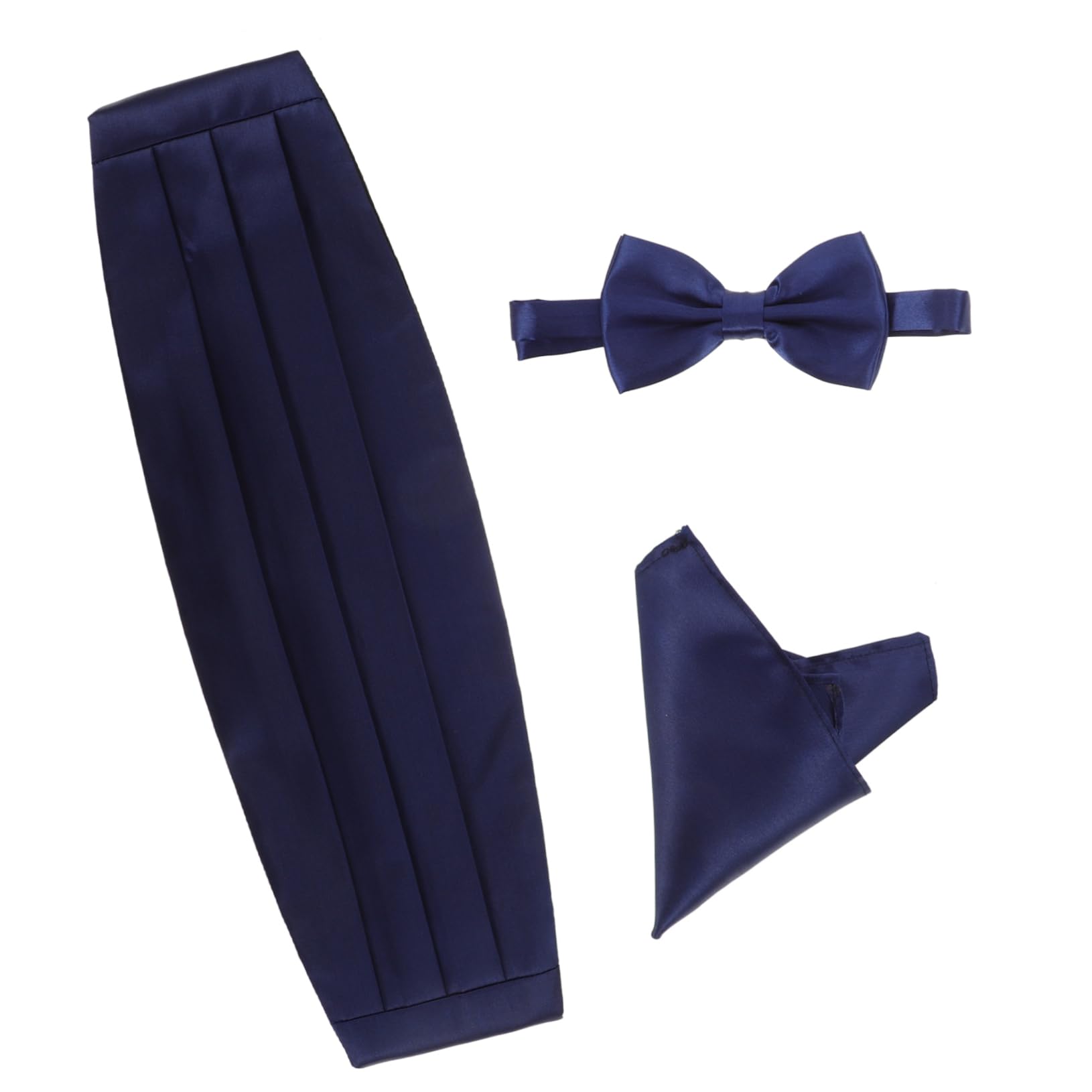 9piezas Conjunto Pajarita Fajín y Pañuelo De Bolsillo Para Hombre Satén Real