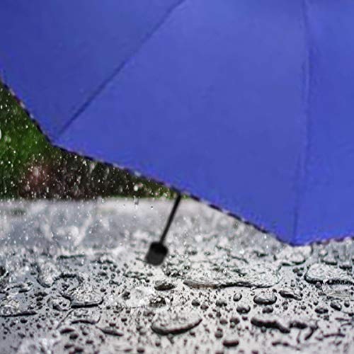 Image of KEKEMI 3 Fold Plain Pipine Umbrella for Men & Women