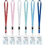 6 Pack Lanyards for Cruise Ship Cards with Waterproof ID Card Badge Holders Royal Caribbean Cruise Essentials 2026（Ocean）