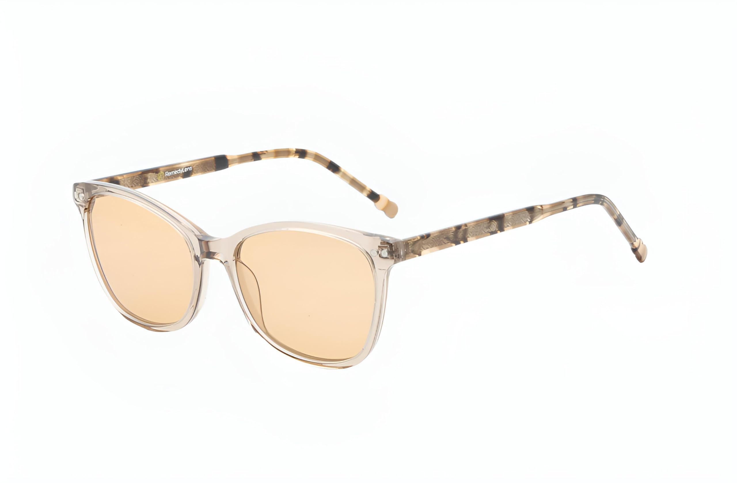 Hallie FL-41 Lunettes à monture en acétate beige pour migraine et sensibilité à la lumière