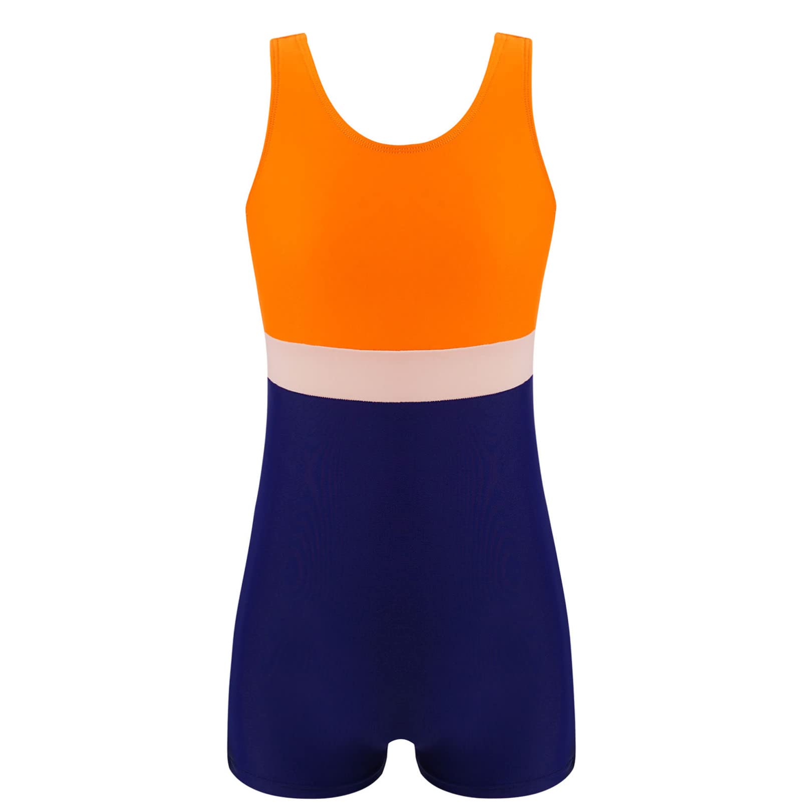 Kids Girls Gymnastics Leotards with Shorts Ballet Dance Tumbling Tank Biketards One Piece Outfits