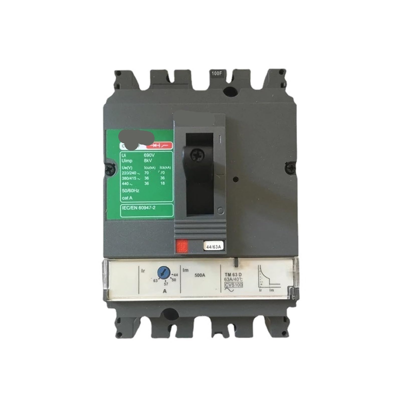 CVS160F 3P 3D TMD125A coupure fiable contre les surcharges