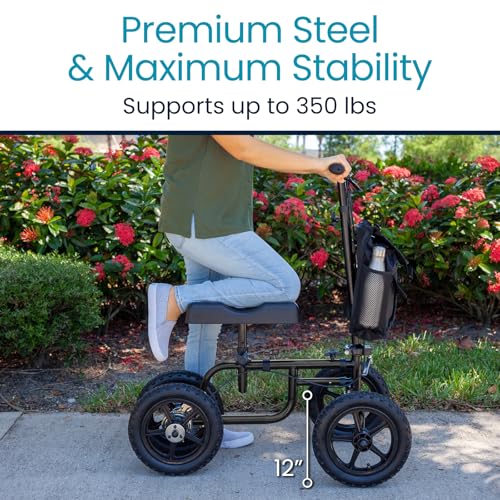 Image of Vive Mobility All Terrain Knee Scooter Walker for Foot Injuries - Adult