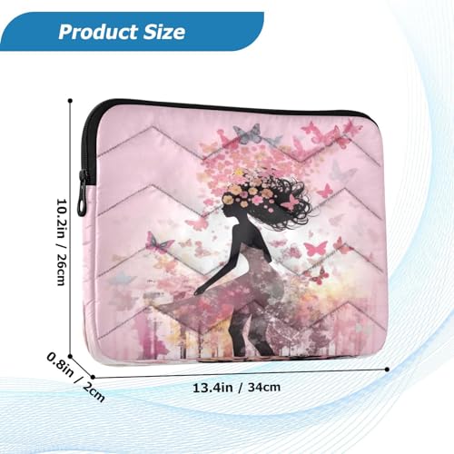 Funda para portátil rosa con hadas y mariposas 13-14 pulgadas miniatura 3