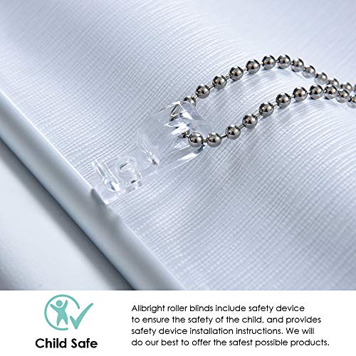 image for ALLBRIGHT Blackout Window Roller Shades, Striped Jacquard Thermal Insu