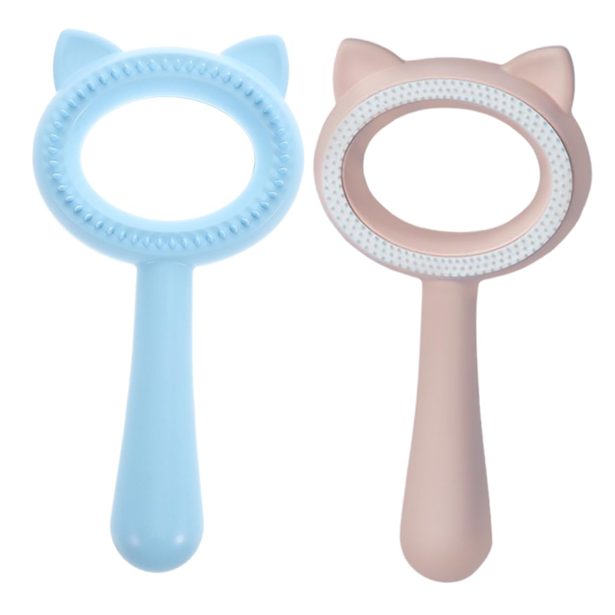 CORHAD Double-sided Pet Grooming Brush Gentle Deshedding Comb for Cats Dogs Pet Hair Removal Broom Cat Ear Design Multi-functional Home Use Tool