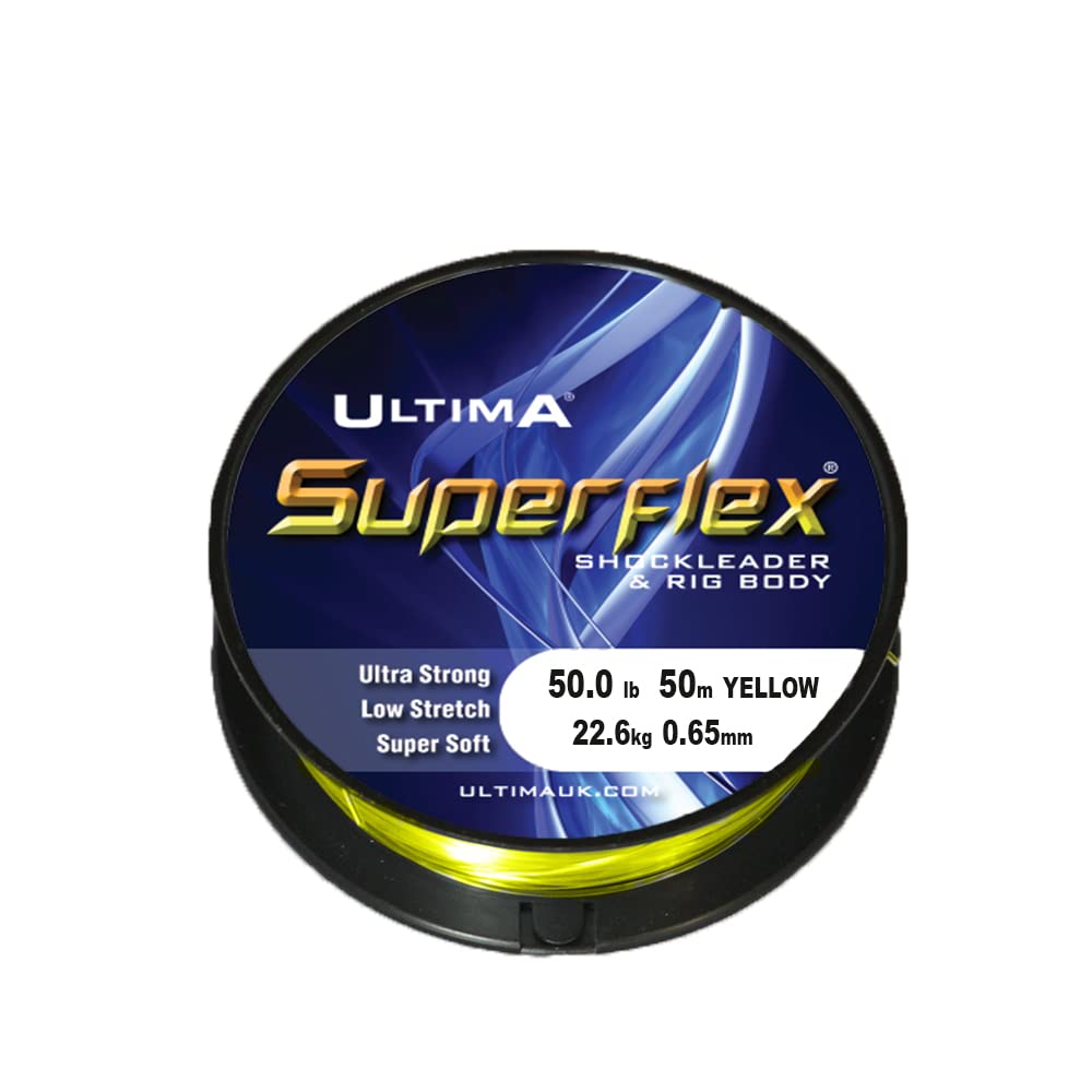 Superflex Leader - Fl.Yellow - 50m - 0.60mm - 40.0lb/18.1kg