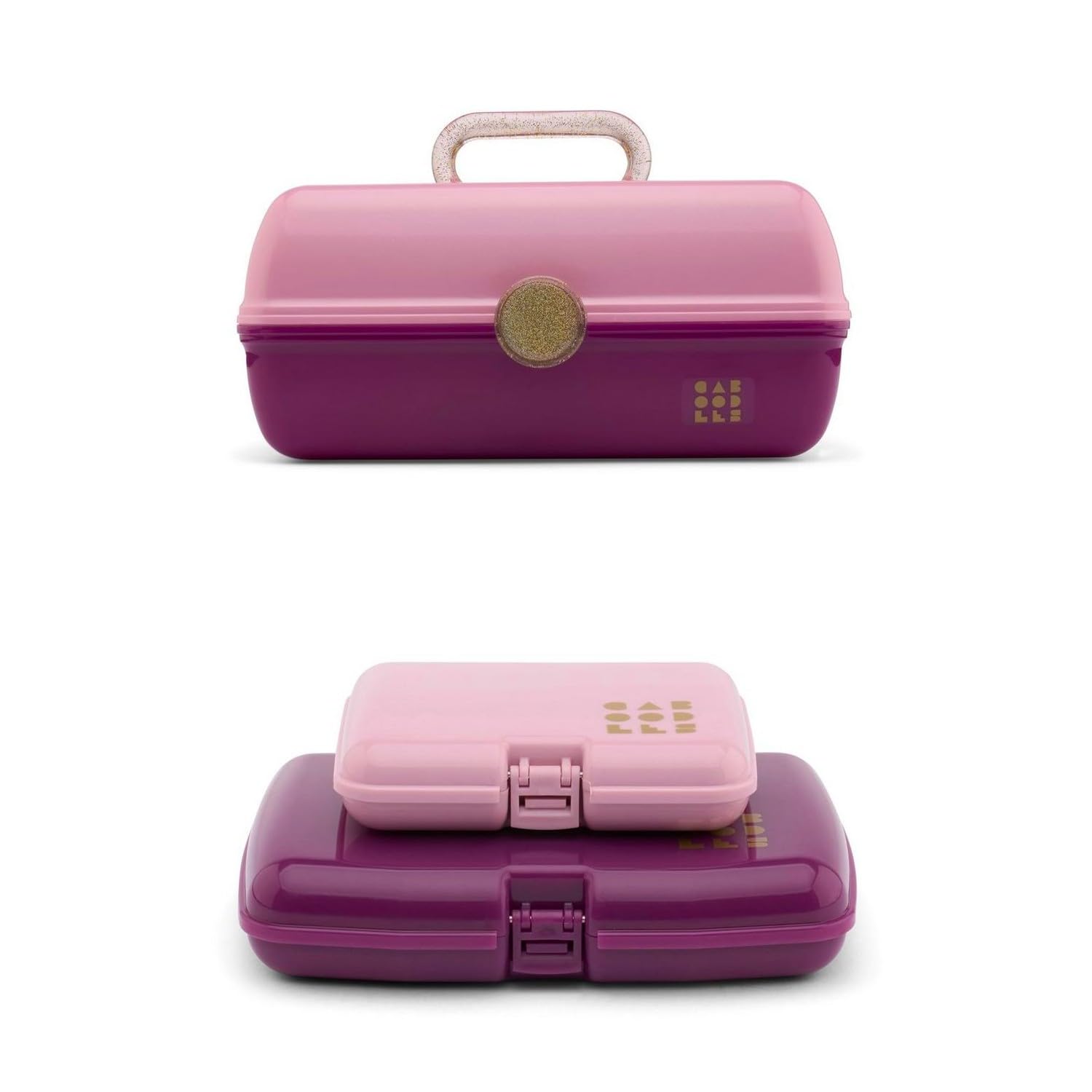 Bundle of Caboodles On-The-Go-Girl Go Case + Caboodles Women's Care Pack + Lil Bit Set