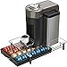 DecoBrothers Crystal Tempered Glass Vertuo Pod Holder Drawer, 28 Large or 56 Small Nespresso Capsule Organizer, Black