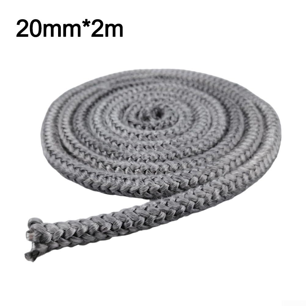 Corda resistente al calore, Corda in fibra di vetro resistente al calore 20mm*(2-2,5) m Caldaia Camino industriale Guarnizione Stufa a legna(20mm*2m)