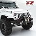 Razer Auto Black Rock Crawler Front Bumper with Skid Plate for 07-18 Jeep Wrangler JK - Winch Plate, D-Ring, Fog Light Housing, Easy Installation, Rugged Textured Corrosion-Resistant Coating