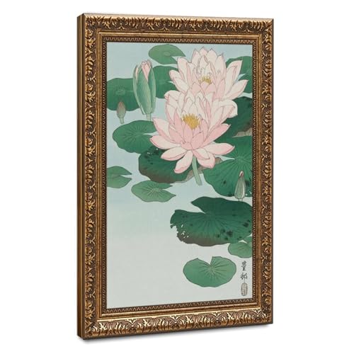 Impression toile nénuphar fleuri Ohara Koson déco murale