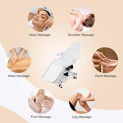 Miniatura 5 de Artist hand Cama facial eléctrica de 3 motores para esteticista 110 V, mesa de masaje extraíble, cama de belleza, estética médica, silla de tatuaje