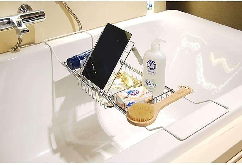 Bathtub Cover Bathtub Rack Multifunction Telescopic Rack Reading Frame Bathroom Snack Rack Bathtub Toy Rack Foldable Bathtub Cover Bath Tray