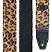 YIKOKO Guitar Strap 2 inch Velvet Guitar Straps with Full Grain Leather End, for Bass Electric and Acoustic Guitars, Free Strap Button, 2 Strap Locks and 4 Guitar Picks