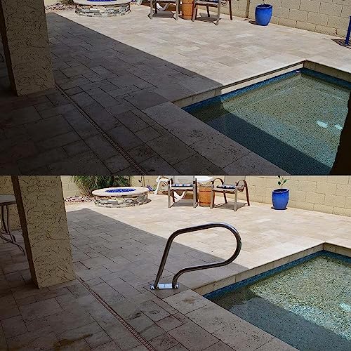 Baranda para piscina con base y acero inoxidable 304 miniatura 4